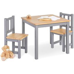 Kindersitzgruppe PINOLINO "Fenna, grau/natur", beige (natur, grau), Sitzmöbel-Sets, Kinder