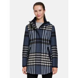 Gil Bret Winterjacke Damen Wolle kariert, blau