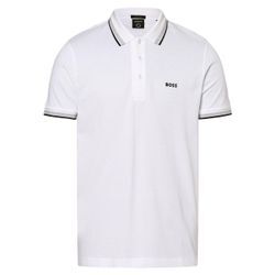 BOSS Green Poloshirt Herren Baumwolle, weiß