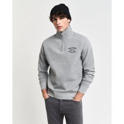 Sweatshirt mit Reißverschlusskragen und kleiner Grafik