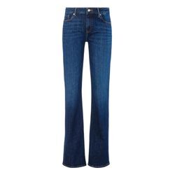 Bootcut-Jeans TOMMY HILFIGER "BOOTCUT RW PATY" Gr. 29, Länge 28, blau (nos dunkelblau), Damen, Denim/Jeans, Obermaterial: 99% Baumwolle, 1% Elasthan, unifarben, Jeans, mit Tommy Hilfiger Logo-Badge