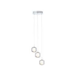 BRILLIANT Rafa LED Pendelleuchte 3flg Rondell chrom/rauchglas Innenleuchten,Pendelleuchten,-Rondell 3x 5.67W LED integriert, (Lichtstrom: 528lm, Lichtfarbe: 3000K) In der Höhe einstellbar / Kabel