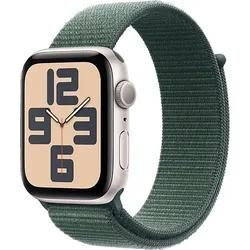 APPLE Watch SE (2024) GPS 44 mm Smartwatch Aluminium Textil Carbon Neutral, 130 - 200 mm, Polarstern