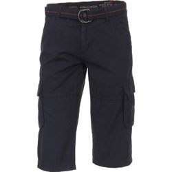 Bermudas CASAMODA "CASAMODA Bermuda uni", Herren, Gr. 32, Normalgrößen, blau (dunkelblau), 100% Baumwolle, Hosen