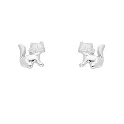 Paar Ohrhänger ADELIA´S "925 Silber Ohrringe Ohrstecker Katze", silber, Ohrringe, Damen, Damen, Silber 925 (Sterlingsilber), Silberschmuck für Damen