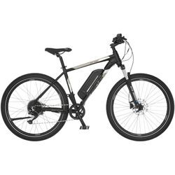 E-Bike FISCHER FAHRRAD "MONTIS EM 1726 422" Gr. 48, schwarz (schwarz, grau), E-Bikes, 48cm, 27,5 Zoll (69,85cm), Pedelec, Elektrofahrrad für Damen u. Herren, MTB