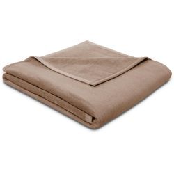 Wohndecke BIEDERLACK "Cotton Sense", braun (palisade), B:150cm L:200cm, Baumwolle, Wohndecken, aus 100% Baumwolle