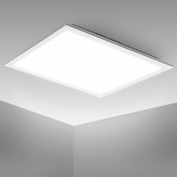 B.K.LICHT LED Deckenleuchte "BK_DP1324 LED Panel-Deckenlampe, 22W, Neutralweiße Lichtfarbe", weiß, B:45,00cm H:6,00cm L:45,00cm, Lampen, 4.000K, 2.200Lm, Ultra-Flach 6cm, 45x45cm (LxB)