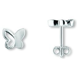 Paar Ohrhänger ONE ELEMENT "Zirkonia Schmetterling Ohrringe Ohrstecker aus 925 Silber", silber, Ohrringe, Damen, Kinder, Silber 925 (Sterlingsilber), Damen Silber Schmuck Schmetterling