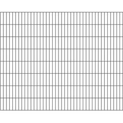 Doppelstabmattenzaun ALBERTS "Doppelstab-Gittermatte 6/5/6", grau (anthrazit), H:160cm, Stahl, Zaunelemente, LxH: 200x160 cm