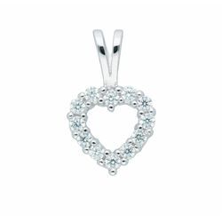 Ketten-Anhänger ADELIA´S "Damen Silberschmuck 925 Silber Anhänger Herz mit Zirkonia", silber, Schmuckanhänger, Damen, Silber 925 (Sterlingsilber), 925 Sterling Silber mit Zirkonia Silberschmuck für Damen