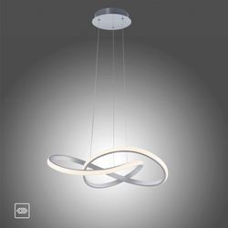 JUST LIGHT Pendelleuchte "MARIA", grau (aluminiumfarben), H: 120cm, Lampen, LED, dimmbar, Switchmo