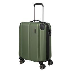 Hartschalen-Trolley TRAVELITE "CITY S, anthrazit", Gr. B/H/T: 40cm x 55cm x 20cm 45 l, grün, ABS, Basic, Koffer, Handgepäck, Reisekoffer, Hartschalen-Trolley