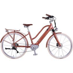 E-Bike EGO MOVEMENT "Classic 25 Cleopatra Trapez 45 cm Bronze 28"" Gr. 45, braun (bronzefarben), E-Bikes, 45cm, 28 Zoll (71,12cm), Pedelec, Elektrofahrrad für Damen u. Herren