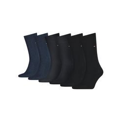 Socken TOMMY HILFIGER Gr. 39-42, bunt (black-darkgrey-navy) Herren Socken mit gekämmter Baumwolle