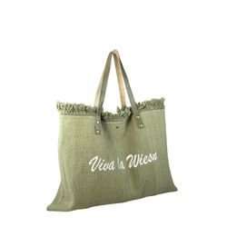 Schultertasche ALLGÄU REBELL "Viva la Wiesn", Damen, Gr. B/H/T: 52cm x 37cm x 5cm one size, grün, Baumwolle, Taschen, perfekt zum Dirndl fürs Oktoberfest