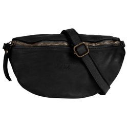 Umhängetasche SAMANTHA LOOK Gr. B/H/T: 23cm x 12cm x 6cm onesize, schwarz, Damen, Leder, vintage, Taschen, echt Leder, Made in Italy