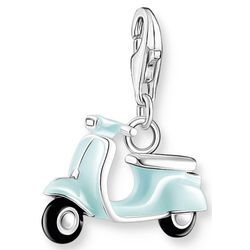 Charm-Einhänger THOMAS SABO "Vespa, 1937-041-7, 1992-007-9" Charms schwarz (silberfarben, türkis, schwarz) Damen