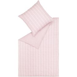 Bettwäsche ESPRIT "Harp Stripe in Gr. 135x200, 155x220 oder 200x200 cm", rosa (rosa, pink, rose), B/L: 155cm x 220cm, , Renforcé, B/L: 80cm x 80cm, Renforcu00e9, Obermaterial: 100% Baumwolle, Bettwäsche, Bettwäsche aus Baumwolle, gestreifte Bettwäsche mit Wendeoptik