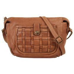 Umhängetasche CLUTY Gr. B/H/T: 24cm x 16cm x 10cm onesize, braun (cognac) Damen Taschen echt Leder, Made in Italy