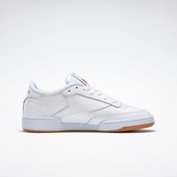 Sneaker REEBOK CLASSIC "CLUB C 85", Gr. 38,5, weiß (weiß, light, grau, gum), Leder, sportlich, Schuhe