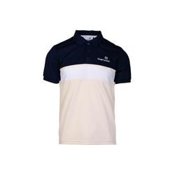 T-Shirt SERGIO TACCHINI "ELFETTA PL POLO Herren", Herren, Gr. L, blau (navy, pearled ivory), 100% POLYESTER, slim fit, Rückenausschnitt, Kurzarm, Shirts, Poloshirt Herren, Polohemd Retro, T-Shirt Polo kurz, Trikot Streetwear