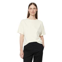 T-Shirt MARC O'POLO "aus Viskose-Stretch-Jersey" Gr. L, weiß, Damen, Obermaterial: 56% Viskose, 37% Modal, 7% Elasthan, unifarben, Shirts