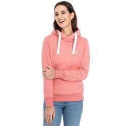 Kapuzensweatshirt DEPROC ACTIVE "HildaCMYK II WOMEN", Damen, Gr. 36 (S), rosa, 50% Baumwolle, 50% Polyester, casual, bequem, Langarm angesetztes Bündchen, Sweatshirts, weiche Fleecejacke mit Kängurutasche