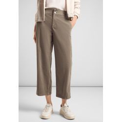 Cordhose STREET ONE Gr. 36, Länge 26, grau (schwarz taupe), Damen, Web, Stoff, 98% Baumwolle, 2% Elasthan, unifarben, Hosen, aus Baumwolle mit Stretchanteil