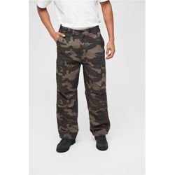 Cargohose BRANDIT "Brandit Herren M-65 Vintage Cargo Pants", Herren, Gr. 4XL, US-Größen, braun (dar camouflage), 100% Baumwolle, loose fit, Hosen