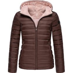 Steppjacke MARIKOO "Luci" Gr. M (38), braun, Damen, Obermaterial: 100% Nylon, Futter: 100% Polyester, Wattierung: 100% Polyester, Ärmelfutter: 100% Polyester, Jacken, modische Damen Übergangsjacke mit großer Kapuze