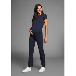 Umstands-Set NEUN MONATE "2tlg. Set T-Shirt + Leggings für Schwangerschaft und Stillzeit" Gr. 36/38, blau (marine, marine), Damen, Jersey, Obermaterial: 95% Baumwolle, 5% Elasthan, unifarben, KOB Set-Artikel, T-Shirt und Leggings einzeln tragbar