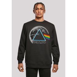 Sweatshirt F4NT4STIC "Pink Floyd Dark Side of The Moon Distressed Moon", Herren, Gr. L, schwarz, Obermaterial: 50% Baumwolle, 50% Polyester, casual, regular fit, Rundhals, Langarm ohne Bündchen, Sweatshirts, Print