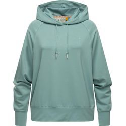 Kapuzensweatshirt RAGWEAR "Tonna" Gr. 4XL (48), blau (ocean) Damen Sweatshirts Moderner Hoodie in angesagtem Oversize-Schnitt