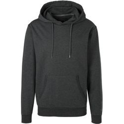 Hoodie BENCH. LOUNGEWEAR Gr. 44/46 (S), grau (anthrazit, meliert) Herren Sweatshirts Langarm, Sweatshirt mit Rundhals und Kapuze, Baumwollmischung