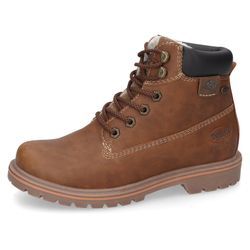 Schnürboots DOCKERS BY GERLI Gr. 37, braun (cognac) Damen, Schuhe Hikin Boots, Trekking Stiefel, Schnürstiefel mit Warmfutter