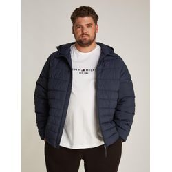 Steppjacke "BT-MIX QUILT HOODED JACKET-B", Herren, Gr. 4XL, blau (desert sky), Web, Obermaterial: 100% Polyamid, TOMMY HILFIGER BIG & TALL, unifarben, casual, regular fit, Langarm mit Gummizug, Jacken, in Großen Größen, Logostickerei