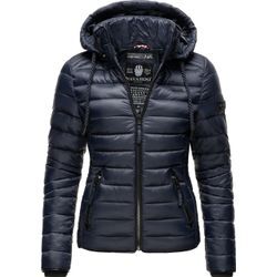 Steppjacke NAVAHOO "Lulana" Gr. M (38), blau (navy) Damen Jacken leichte Übergangsjacke mit Kapuze