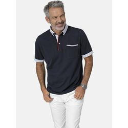 Poloshirt BABISTA "Poloshirt FIOREZZENTO" Gr. 48, blau (dunkelblau) Herren Shirts mit Brusttasche