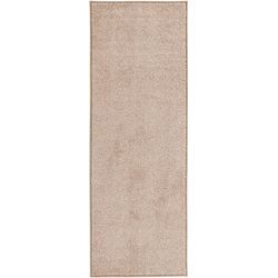 Teppich HANSE HOME "Pure 100 Kurzflor" Gr. 11, grau (taupe, creme), B:80cm H:13mm L:200cm, Kunstfaser, Teppiche, Kurzflor, Unifarben, Läufer, Modern, Wohnzimmer, Kinderzimmer, Flur