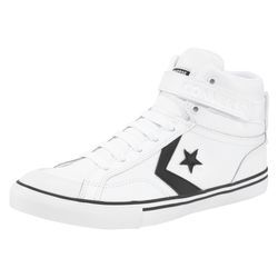 Sneaker CONVERSE "PRO BLAZE STRAP LEATHER", Gr. 38,5, schwarz-weiß (weiß, schwarz), Leder, sportlich, Schuhe Sneaker high Sneakerboots Skaterschuh