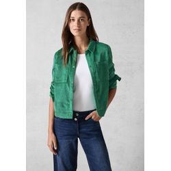 Cordjacke CECIL, Damen, Gr. L (42), grün (malachite grün), Cord, 90% Polyester, 8% Polyamid, 2% Elasthan, unifarben, casual, normal normal, V-Ausschnitt, Jacken, mit Brusttasche