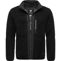 Plüschjacke RAGWEAR "Noory" Gr. L (52), schwarz Herren Jacken Basic Teddy-Fleece Jacke