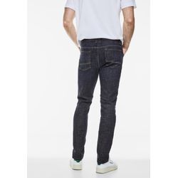 Regular-fit-Jeans STREET ONE MEN, Herren, Gr. 29, Länge 32, blau (dunkelblau rinsed wash), Web, Jeans, 98% Baumwolle, 2% Elasthan, unifarben, casual, normal, Jeans, 5-Pocket-Style