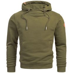 Kapuzenpullover ALESSANDRO SALVARINI "ASRemii", Herren, Gr. L (52), grün, Obermaterial: 65% Baumwolle, 35% Polyester, Pullover, Hoodie mit Kapuze