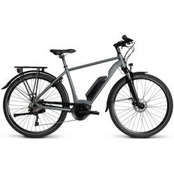 E-Bike HAWK BIKES "E-Trekking 500 Gent" Gr. 53, grau, E-Bikes, 53cm, 28 Zoll (71,12cm), Pedelec, Elektrofahrrad für Damen u. Herren