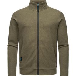 Sweatjacke RAGWEAR "Carlow", Herren, Gr. M (50), grün (olivgrün), Material: 50% Baumwolle, 50% Polyester, casual, gerade hüftbedeckend, hoch geschlossener Ausschnitt, Langarm Ärmel ohne Ärmelschlitz Umschlagbund, Sweatjacken, lässige Herren Kapuzenjacke mit Stehkragen