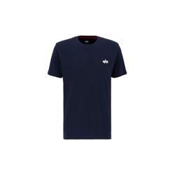 T-Shirt ALPHA INDUSTRIES "Alpha Industries Men - T-Shirts Signature Puff Print BP T", Herren, Gr. L, blau (rep.blau), Obermaterial: 100% Baumwolle, Kurzarm, Shirts