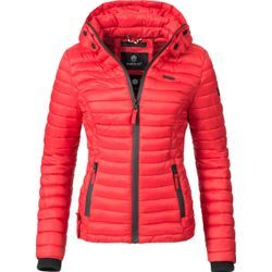 Steppjacke MARIKOO "Samtpfote" Gr. M (38), rot, Damen, Oberstoff: 100% Nylon, Futter: 100% Polyester, Wattierung: 100% Polyester, Jacken, ultraleichte Übergangsjacke mit Kapuze