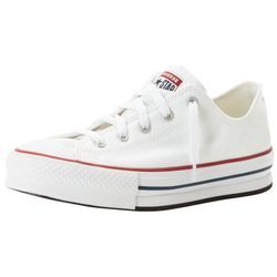 Sneaker CONVERSE "CHUCK TAYLOR ALL STAR EVA LIFT CANVAS PLATFORM", Gr. 36, weiß (weiß, garnet, navy), Textil, sportlich, Schuhe